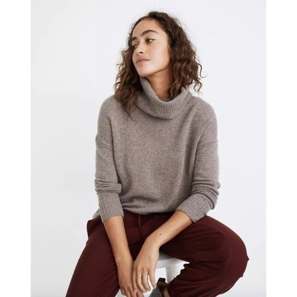 Madewell 100% cashmere optional Turtleneck Sweater